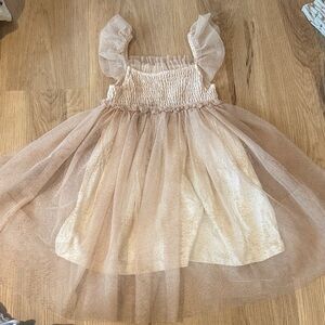 Zara 4T Elegant Tan Tulle Dress